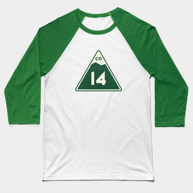 Colorado Mountain Sign Baseball T-Shirt by Draft Horse Studio